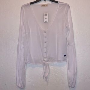 Long sleeve button up Hollister blouse